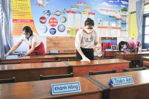 Từ ngày 1-11, học sinh tiểu học, mầm non đến trường: Chuẩn bị cho dạy và học an toàn