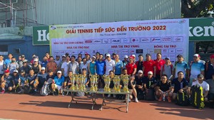 Hơn 110 tay vợt tranh tài Giải tennis "Tiếp sức đến trường 2022"