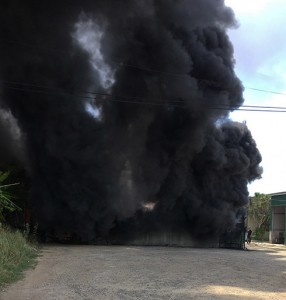 Cháy xưởng sản xuất xốp cách nhiệt ở Nha Trang