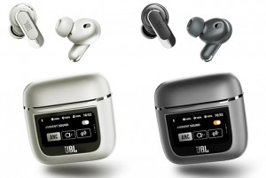 JBL giới thiệu tai nghe không dây với hộp sạc có màn hình cảm ứng
