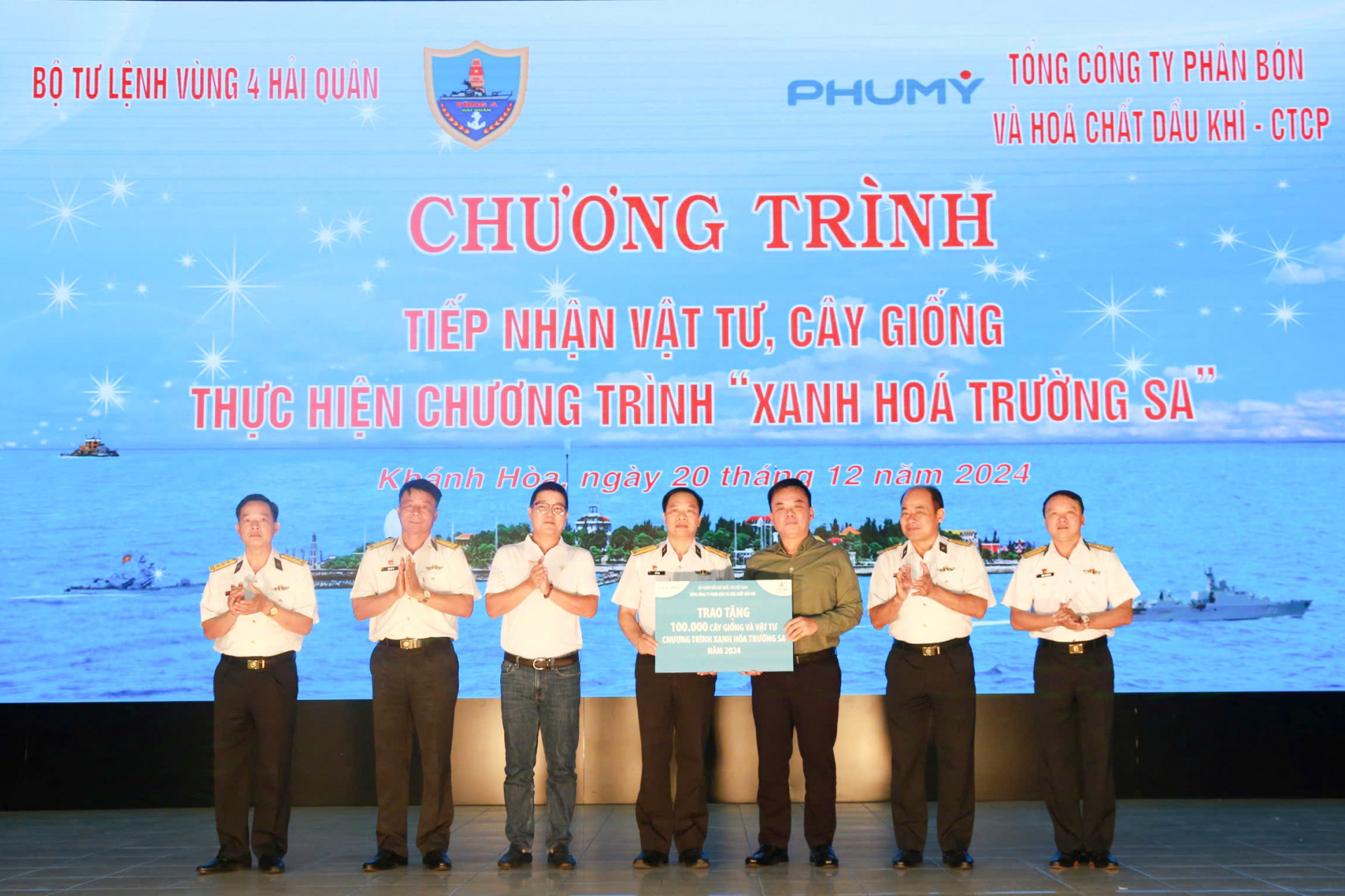 Hỗ trợ 100.000 cây xanh và vật tư góp phần “Xanh hóa Trường Sa”